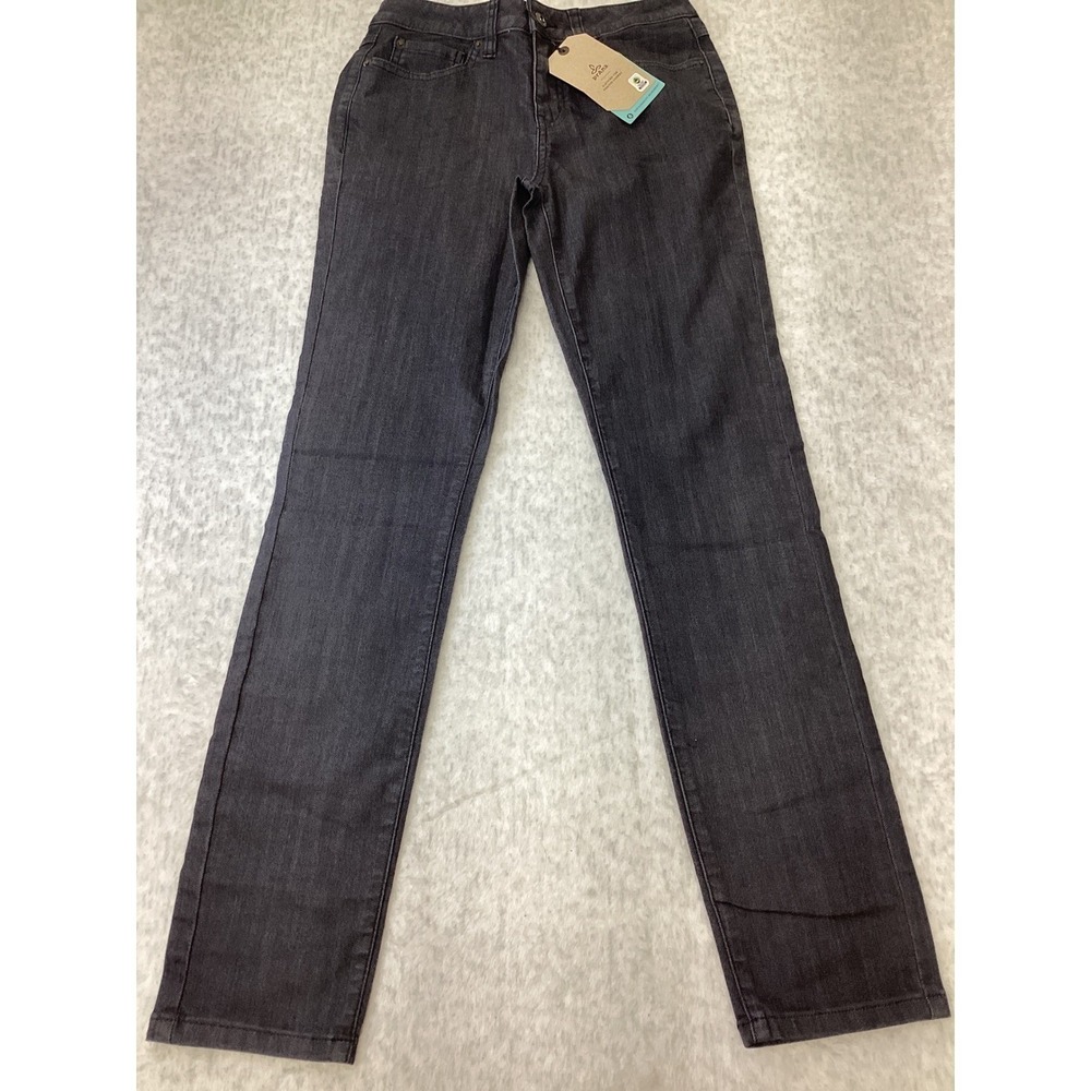 Prana Womens Size 4 27 Dark Charcoal Gray Organic Cotton Straight Leg Jeans